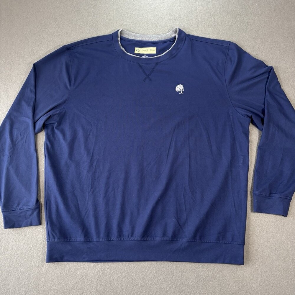 Donald Ross Sportswear Crew Neck Sweater‎ Mens XXL Blue Golf Stretch Performance